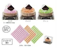 カラフルスイーツケーキタオルの画像