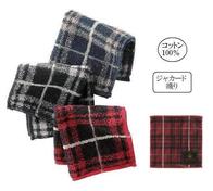 モデストチェックハンカチタオルの画像