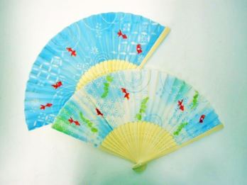 流水金魚 扇子