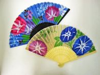 朝顔 扇子の画像
