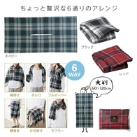 モデストチェック 6WAY大判ブランケットの画像