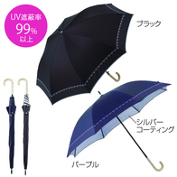 ピンドットレース・晴雨兼用長傘 ロングタイプの画像