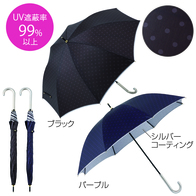ポルカドット・晴雨兼用長傘の画像