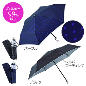 ポルカドット・晴雨兼用折りたたみ傘