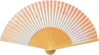 白竹中彫 桜に蝶扇子の画像