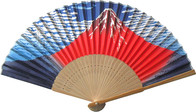 唐木中彫 北斎赤富士扇子の画像