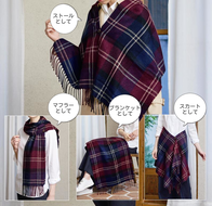 エレガンスチェック4WAYストールの画像