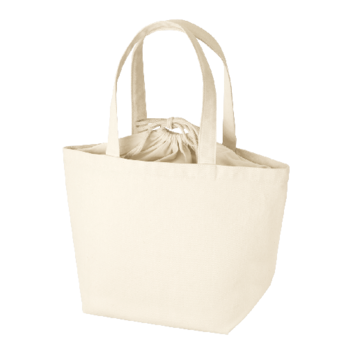 厚手キャンバス巾着付トート(M) ナチュラル
