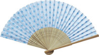 日本の伝統柄扇子 麻の葉(すす竹)の画像