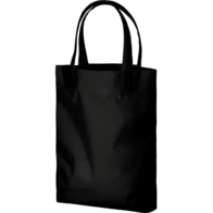 コットンガゼットマチ付バッグ(M) ブラックの画像