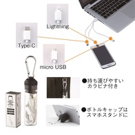 ボトル入りUSBケース入りUSB充電ケーブルⅡの画像